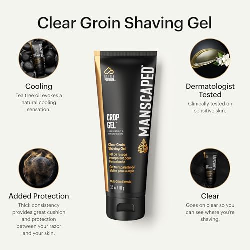 MANSCAPED Crop Gel Clear Shaving Gel for Groin Area - 3.5 oz