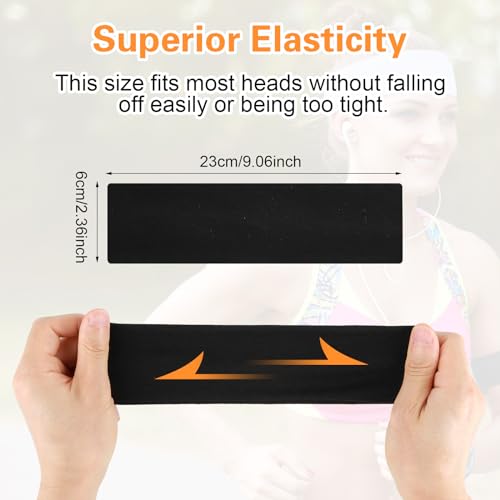 3-Pack Women’s Non-Slip Elastic Workout Headbands - Breathable & Quick Drying