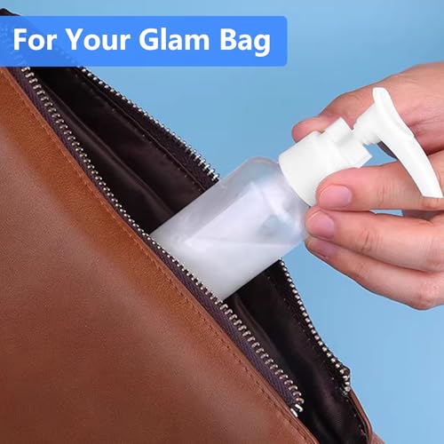 4 Pack TSA Approved Travel Pump Bottles, 3.4 Oz Refillable