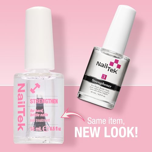 Nail Tek Nail Strengthener Clear 0.5 Fl Oz – Strengthening Nail Treatment for Dry, Brittle Nails – Pack of 1
