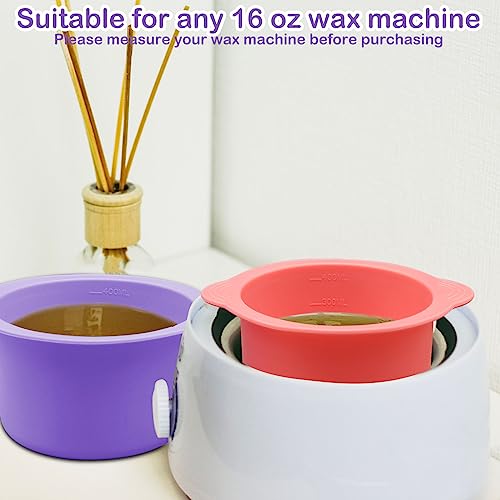 HingTai 2Pcs Silicone Wax Warmer Liners with Spatulas for Hair Removal