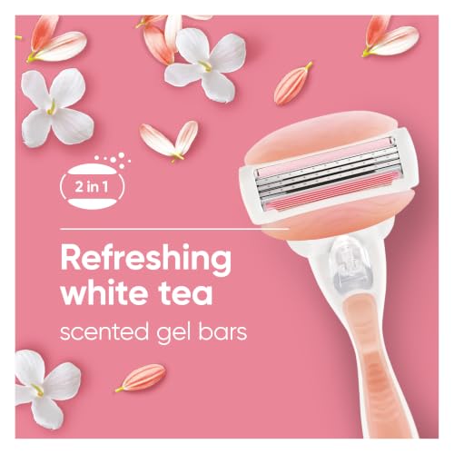 Gillette Venus ComfortGlide White Tea Razor 1 Handle + 4 Refills