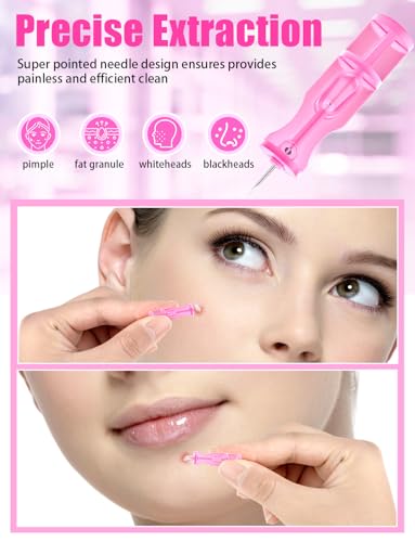 100 Disposable Lancets for Facial Blemish Removal - Pink