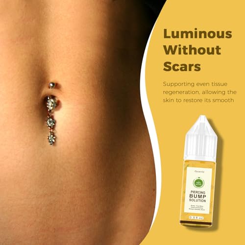 Oycevila Piercing Bump Solution Oil 0.5 oz with 20 Cotton Swabs - Targeted Aftercare