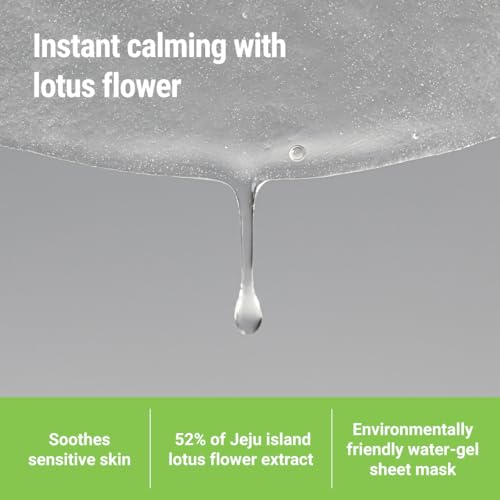 ROVECTIN Calming Lotus Sheet Mask 5 Count - Soothing Hydrating Face Mask for Sensitive Skin