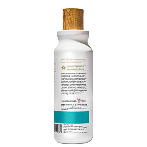 RAW SUGAR Moisture Smoothie Coconut & Almond Milk Shampoo 18oz - Hydrating Hair Care