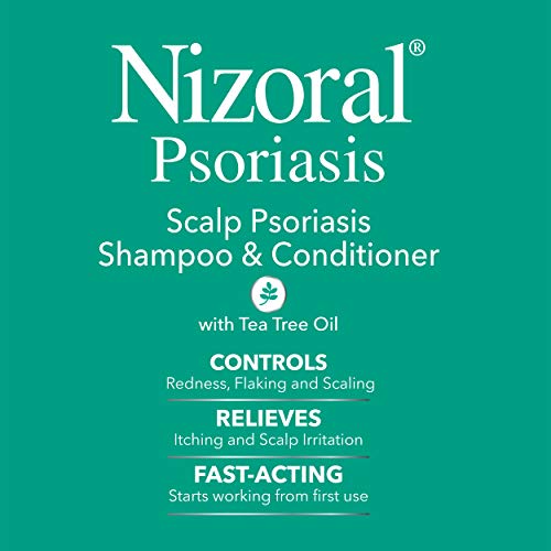 Nizoral Psoriasis Shampoo & Conditioner, 11 Oz, Gentle Scalp Treatment, Relieves Itching and Flaking, Redness and Scaling Effective Scalp Psoriasis Shampoo with Salicylic Acid and Tea Tree Oil