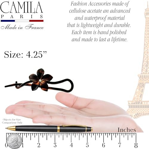 Camila Paris Tortoise Shell French Hair Barrette Clip for Women & Girls