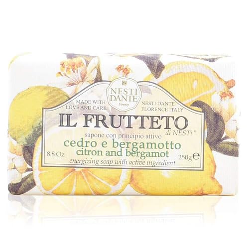 Nesti Dante Citron & Bergamot Energizing Soap 8.8oz - Tuscan Olive Oil & Fruit Extracts