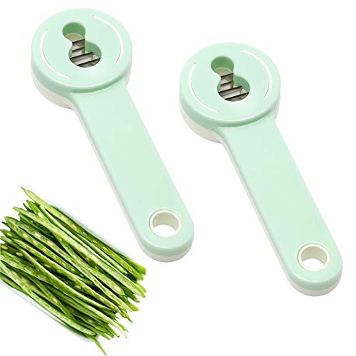 2-Pack Stainless Steel Bean Cutter Shredder for Easy Vegetable Prep