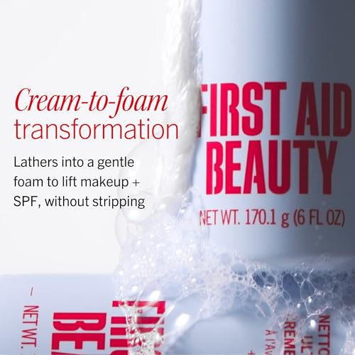 First Aid Beauty Gentle Cream-to-Foam Facial Cleanser for Sensitive Skin