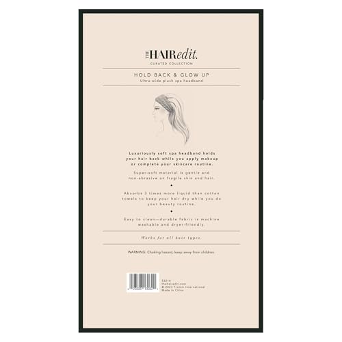 The Hair Edit Ultra-Wide Microfiber Spa Headband for Skincare & Makeup