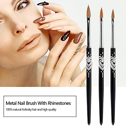 BQAN Kolinsky Acrylic Nail Brush Size 4 for 3D Nail Art