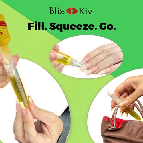 Bliss Kiss Refillable Cuticle Oil Pen 3 Count with Pusher