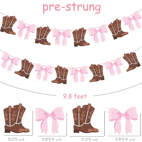 Boots or Bows Gender Reveal Banner - 2PCS Western Party Decor