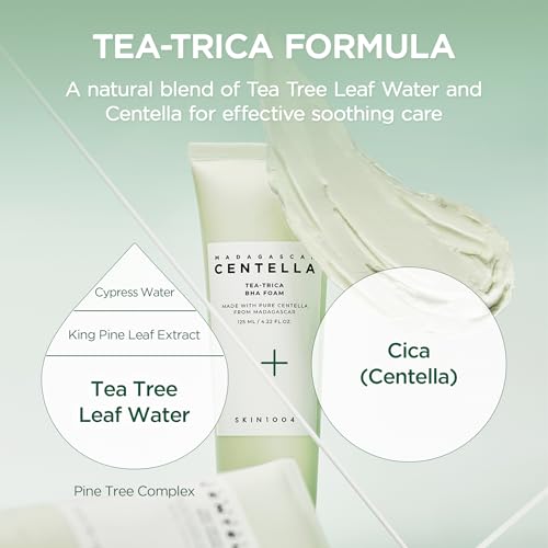 SKIN1004 Tea-Trica BHA Foam Cleanser - Centella Asiatica Face Wash 125ml