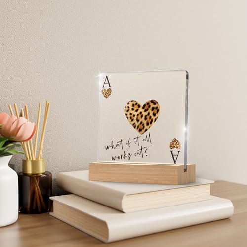 Leopard Aesthetic Acrylic Desk Decor Sign - Meaningful Gift