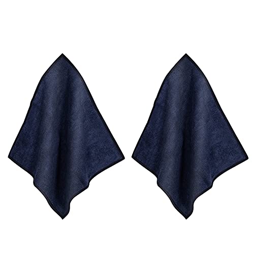 Magnetic Microfiber Cleaning Cloths - 10x10, 2 Pack - Dark Blue