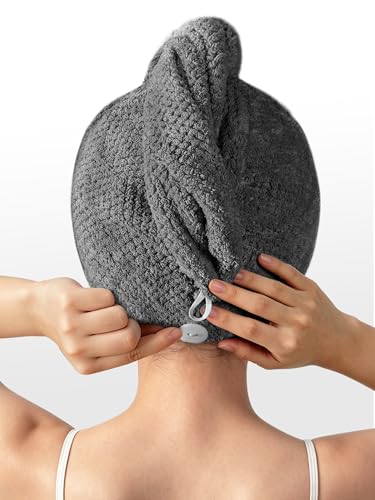 3 Pack Microfiber Hair Towel Wraps for Women - Quick Dry & Anti-Frizz