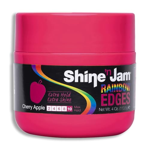 AmPro Shine-n-Jam Hair Gel for Women - Strong Hold, Cherry Apple - 4 oz