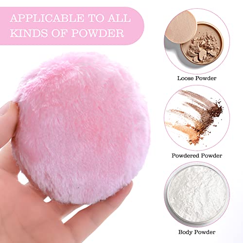Sibba Large Fluffy Puff, 4 Inch Ultra Soft Washable Reusable Velour