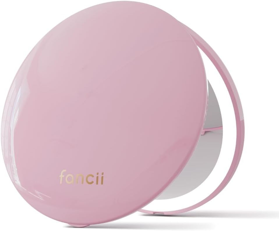 Compact Magnifying Mirror with LED Light - 10x/1x Rechargeable, Dimmable 3 Light Settings | Travel Handheld Mirror in Lilac Bliss