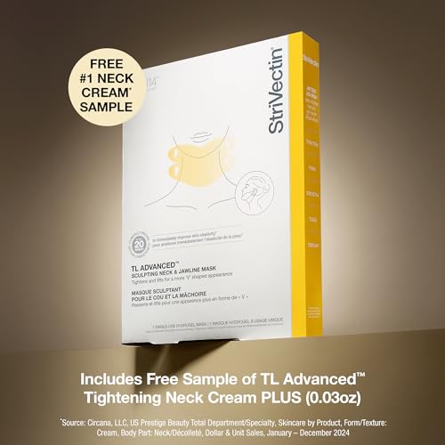 StriVectin TL Advanced Sculpting Neck & Jawline Mask, 1 Fl Oz (1 Mask)