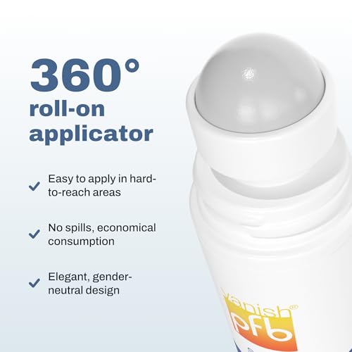 PFB Vanish Razor Bump Stopper & After Shave Serum (3.28 oz) - Soothing Solution, Relieves & Softens Skin, All Gender, Full Body Ingrown Hair Treatment with AHA & BHA, Dark Spots & Ingrown Hair Roller