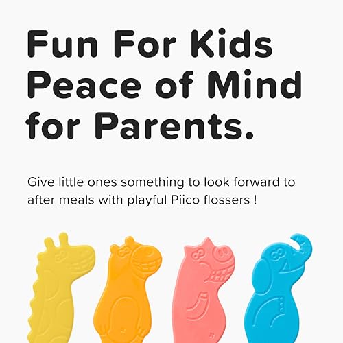 Piico Kids Dental Floss Picks - Zoo Jumpstart 240 Count
