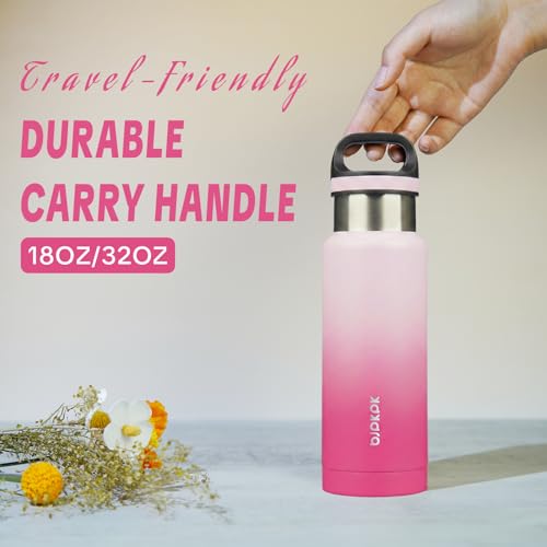 BJPKPK 18oz Insulated Stainless Steel Water Bottle - Leak-Proof & BPA-Free