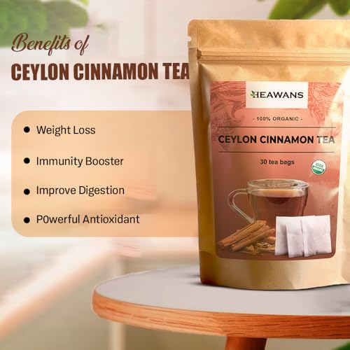 Organic Ceylon Cinnamon Tea Bags - 100% Natural & Preservative-Free