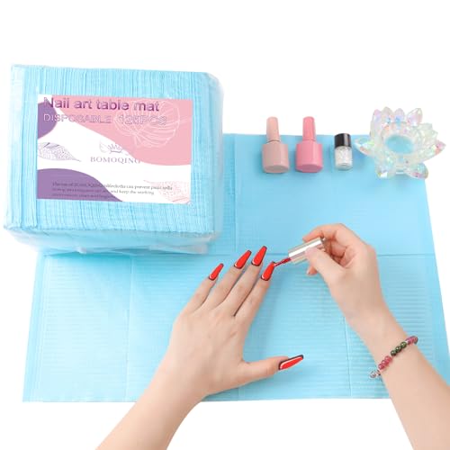 125Pcs Disposable Nail Table Mats - 3-Ply Waterproof Manicure Pads