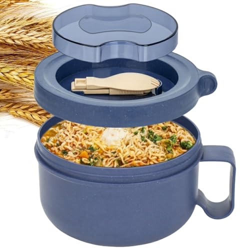 Microwave Soup Mugs with Lids & Handles - 28.7oz BPA-Free Ramen Bowls