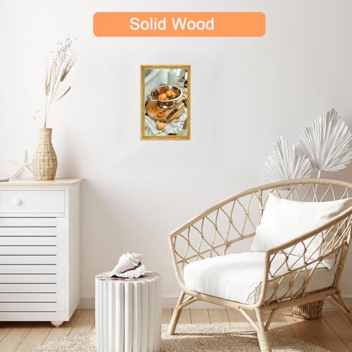 5x8 Gold Wooden Picture Frame - Elegant Rustic Design