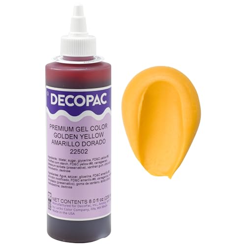DecoPac Premium Gel Food Coloring - Golden Yellow, 8oz