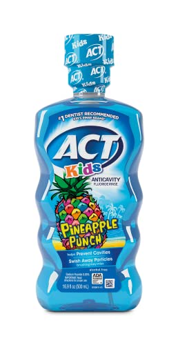 ACT Kids Anticavity Fluoride Rinse & Toothpaste Bundle - Pineapple & Watermelon Flavors