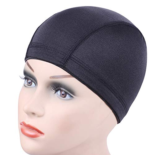 YANTAISIYU Dome Cap Wig Caps – 2 Pack Stretchy Nylon Size M