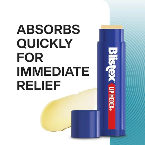 Blistex Lip Medex Stick 0.15 oz - Pack of 3, Hydrating Medicated Lip Balm with Cooling Relief