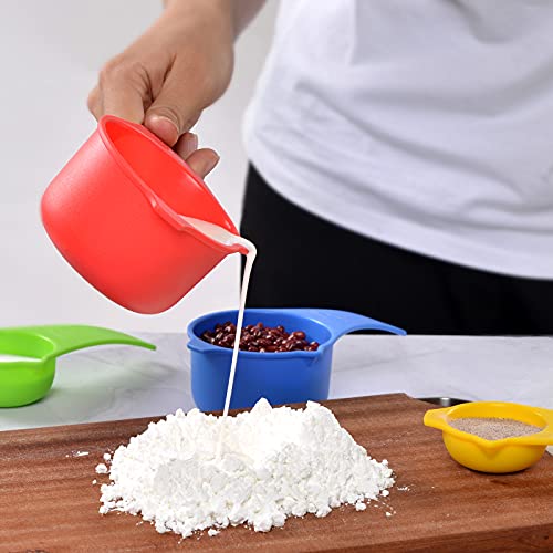Measuring Cups and Spoons Set of 15 - Assorted Colors, Dishwasher Safe