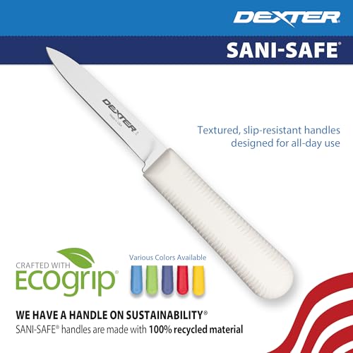 Dexter Russell S104PCP Cook’s Paring Knife - 3.25" High Carbon Steel Blade, Non-Slip Handle