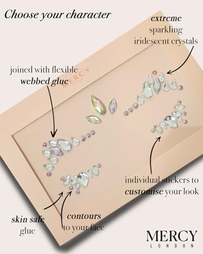 KARIZMA After Hours Face Jewel Headpiece - Sparkly Crystal Festival Costume Accessory