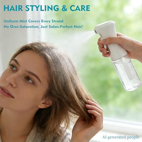 HPPFFY 6.8 OZ Continuous Spray Bottle - Ultra Fine Mist for Hair & More