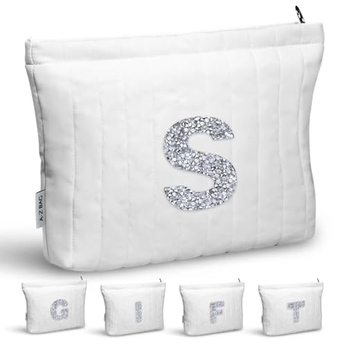 Personalized Diamond Makeup Bag for Women - A-Z Bag (S)