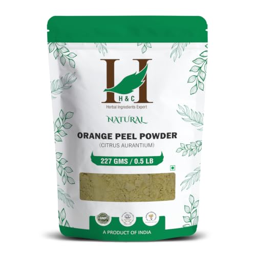 H&C Organic Orange Peel Powder for Face Masks, 227g - Natural Skin Care