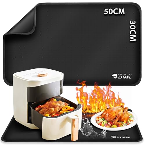 Heat Resistant Silicone Mat for Air Fryer - 19.6 x 11.8 in, Non-slip & Waterproof