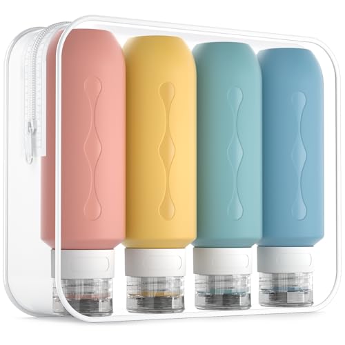 Gemice 6oz Yellow Travel Bottles - Leak Proof & BPA Free Toiletry Set