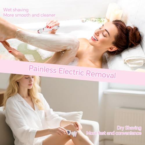 RUIBO Rose Gold Electric Razor for Women - 4-in-1 Trimmer & Shaver