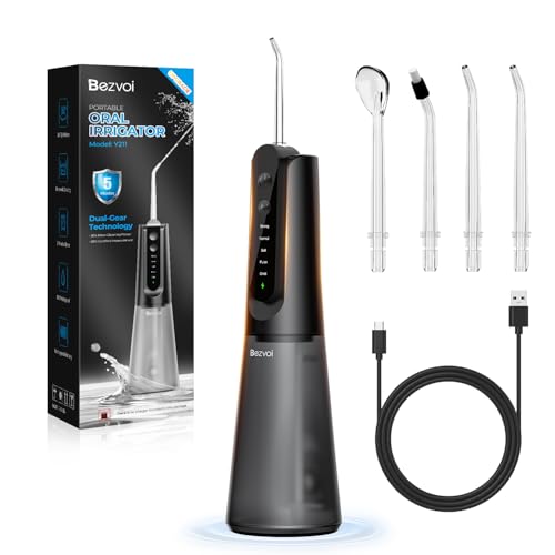 Bezvoi Cordless Water Flosser, 5 Modes Portable Dental Irrigator for Braces