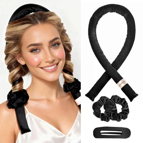YANIBEST Black Heatless Hair Curler Sleep-in Overnight Curling Headband