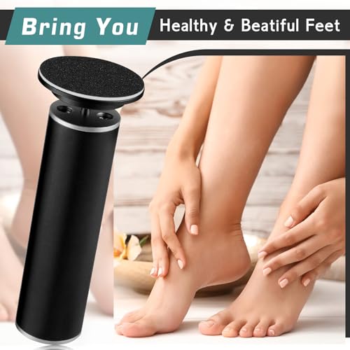 EDIFOLLY Electric Foot Callus Remover - Professional Pedicure Tool, Black